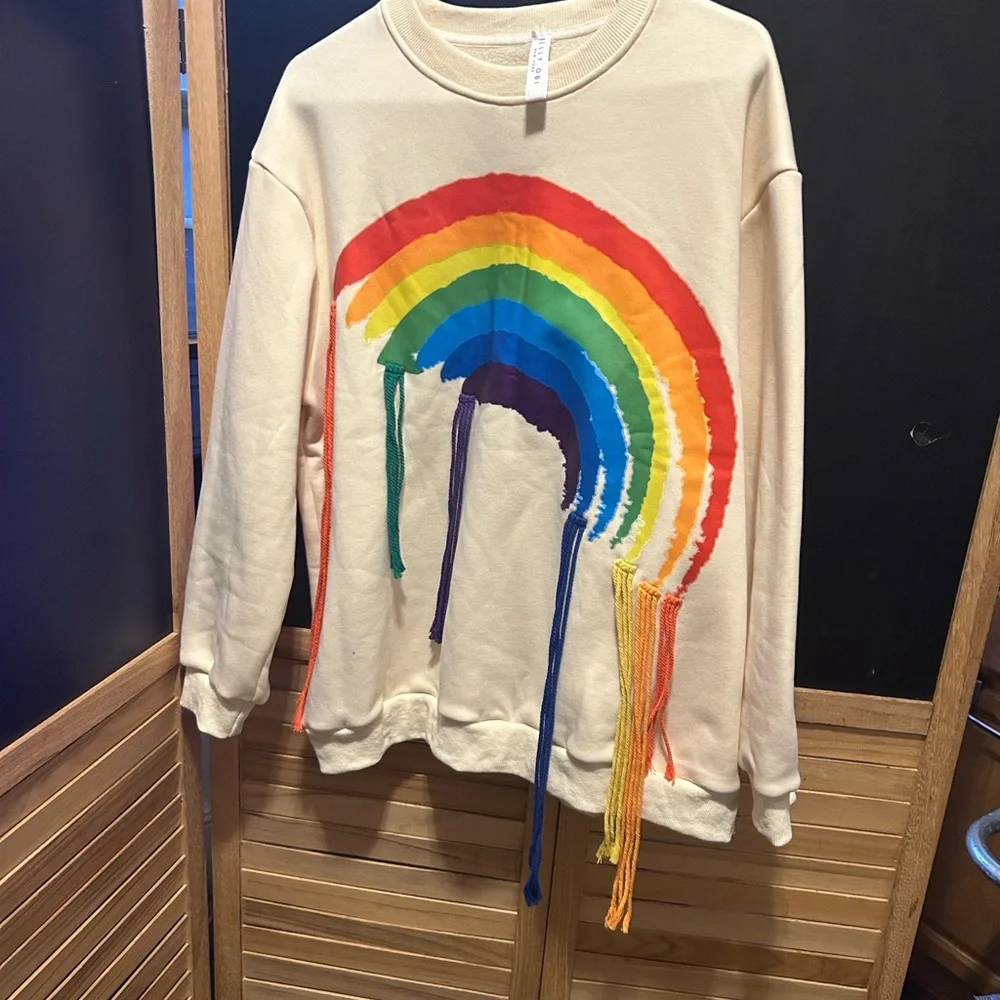 Rainbow Crew Neck Sweater - Picture 4 of 7